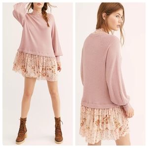 Free People Opposite Attraction Floral Mini Dress